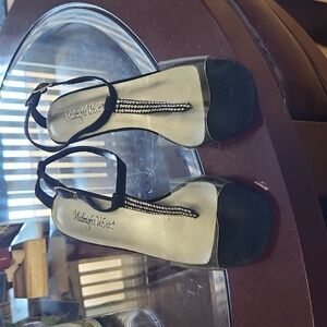 MIDNIGHT VELVET SANDALS